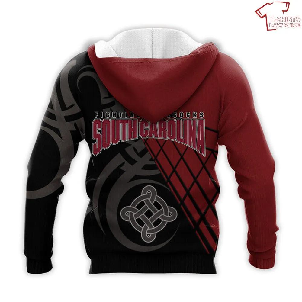 Personalized South Carolina Gamecocks Celtic Knot 3D All Over Print Hoodie - Show Your Personal Style