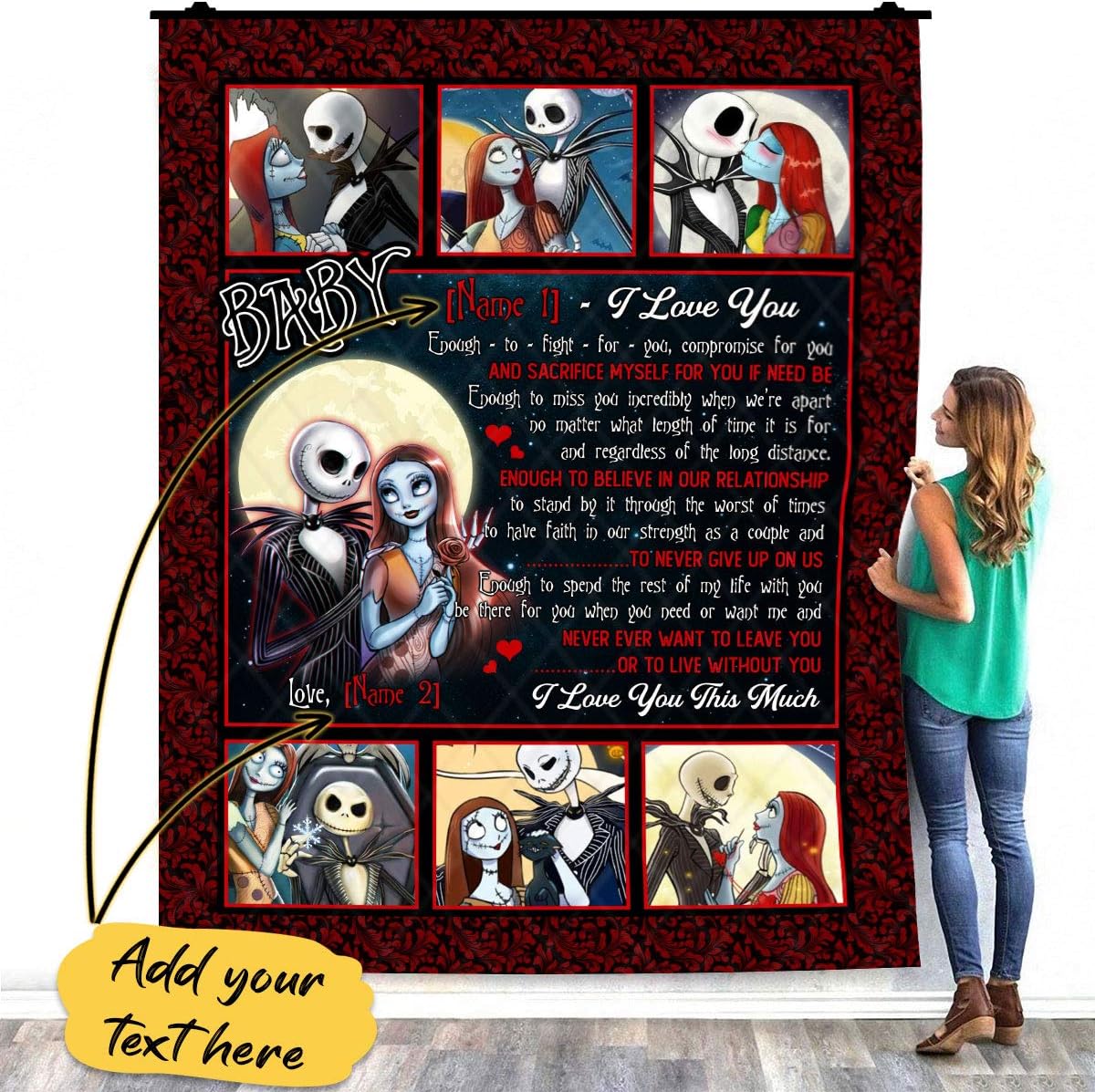 Personalized Valentine's Day Fleece Blankets - All-Season Throw Blanket for Bed and Sofa