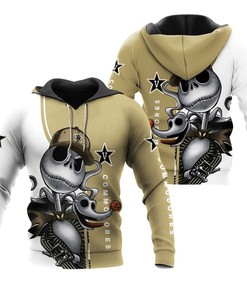 Personalized Vanderbilt Commodores 3D Printed Hoodie With Jack Skellington And Zero Model 7390