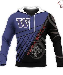Personalized Washington Huskies Celtic Knot 3D All Over Print Hoodie - Make It Yours