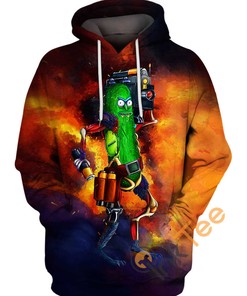Pickle Rick 3D Hoodie With Original Design 