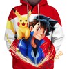 Pikachu And Ash Ketchum All Over Print 3D Hoodie