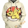 Pikachu And Mimikyu 3D Hoodie With Custom Graphic Print 