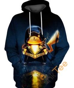 Pikachu Black Adam 3D Hoodie With Custom Name All Over Print 