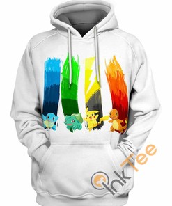 Pikachu Charmander Bulbasaur 3D Hoodie With Custom Design Print 