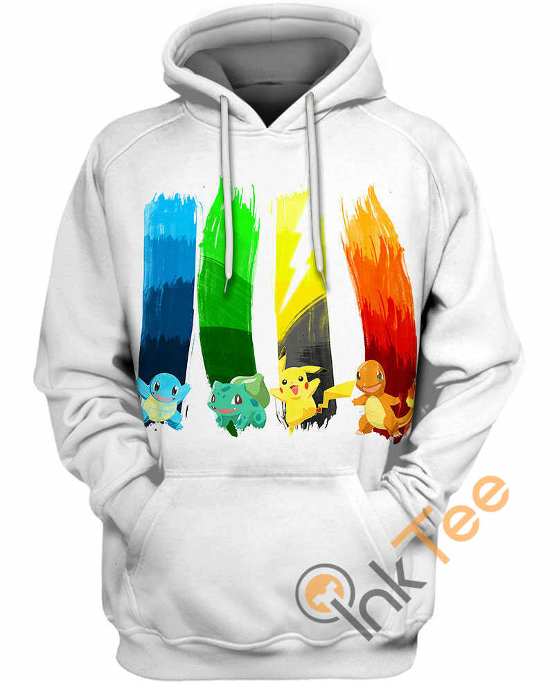 Pikachu Charmander Bulbasaur 3D Hoodie With Custom Design Print