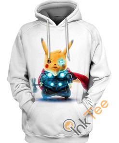 Pikachu Thor 3D Hoodie With All Over Print Graphic 