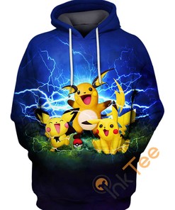 Pikachu Transformation 3D Hoodie With Custom Graphic Design 