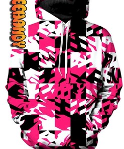 Pink Digital Unisex 3D Hoodie With Custom Design