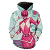 Pink Power Ranger 3D Hoodie With All Over Print Design 