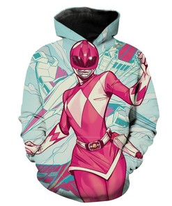 Pink Power Ranger 3D Hoodie With All Over Print Design