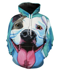 Pit Bull Dog 3D Printed Hoodie With All Over Print Design