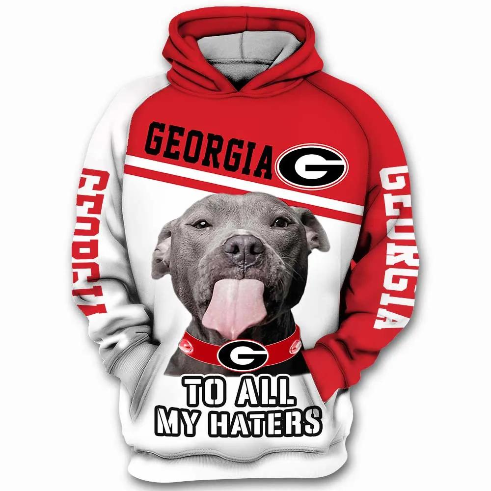 Pitbull 3D Hoodie For Georgia Bulldogs Haters - Perfect Gift Idea