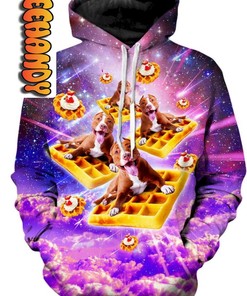 Pitbull Waffle 3D All Over Print Hoodie For Men