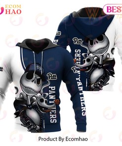 Pittsburgh Panthers Jack Skellington And Zero 3D Hoodie - Ncaa Fans