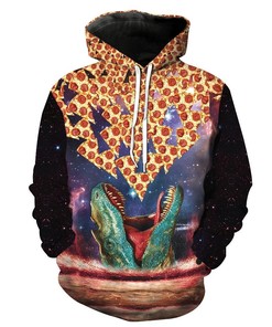 Pizza Eating T Rex Funnys 3D Hoodie With Unique Print
