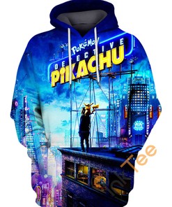 Pokemon Detective 3D Hoodie With Custom Graphic Print 