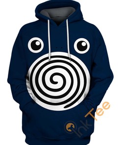 Poliwhirl 3D Hoodie With All Over Graphic Print 