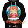 Ponyo Kids 3D Hoodie With Custom Graphic Print 