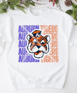 Preppy Aubie T-Shirt - Vintage Style Auburn Tigers Tee Hoodie Sweatshirt Fan Gift