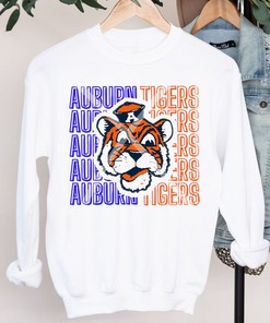 Preppy Aubie T-Shirt - Vintage Style Auburn Tigers Tee Hoodie Sweatshirt Fan Gift