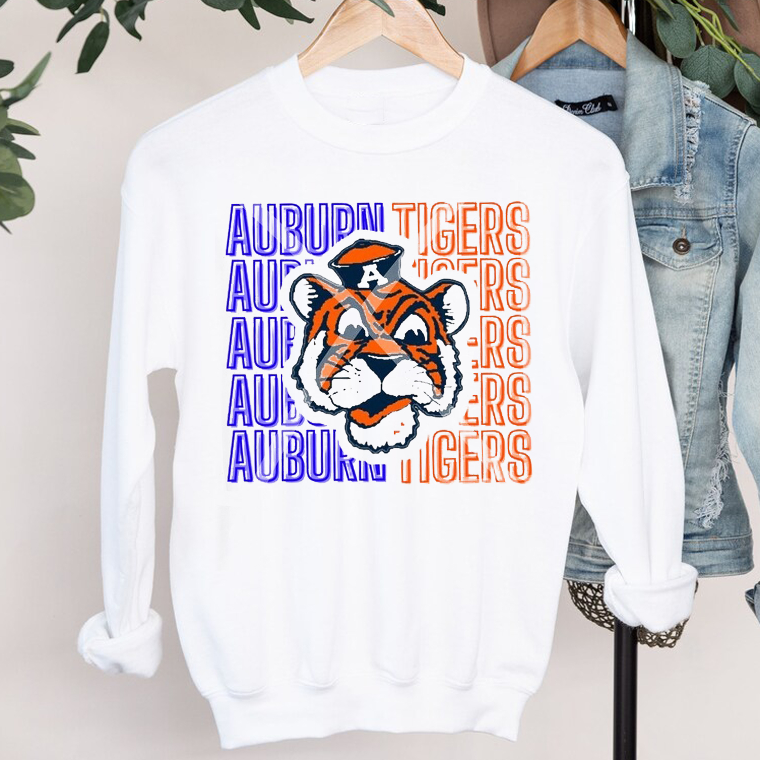 Preppy Aubie T-Shirt - Vintage Style Auburn Tigers Tee Hoodie Sweatshirt Fan Gift