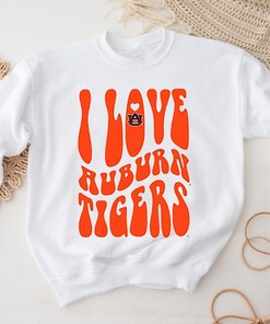 Preppy Auburn Messy T-Shirt - Tigers NCAA Sweatshirt Hoodie Fan Gift