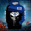 Punisher Skull Bud Light Custom Name 3D Hoodie - Custom All Over Print Hoodie