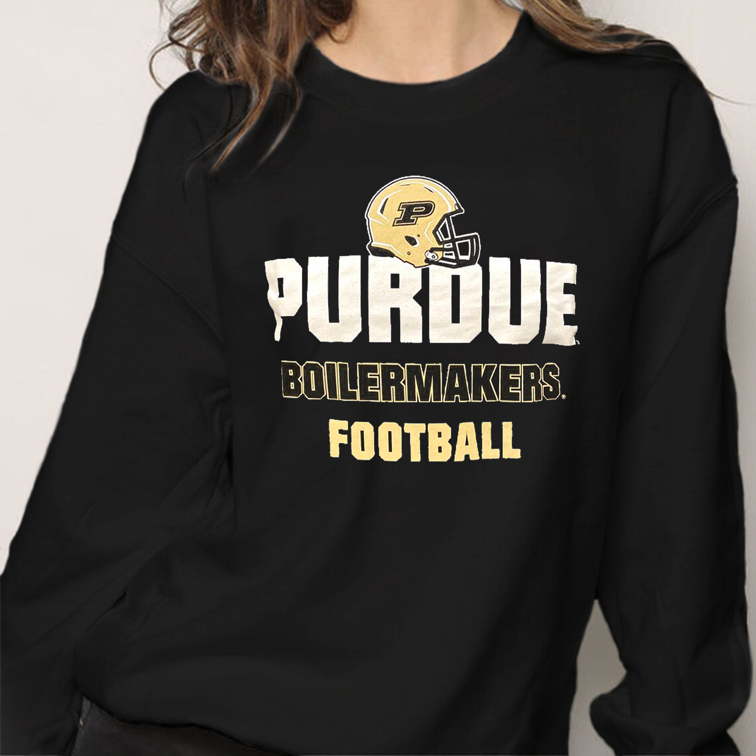 Purdue Football Helmet T-Shirt - Boilermakers NCAA Sweatshirt Hoodie Fan Gift
