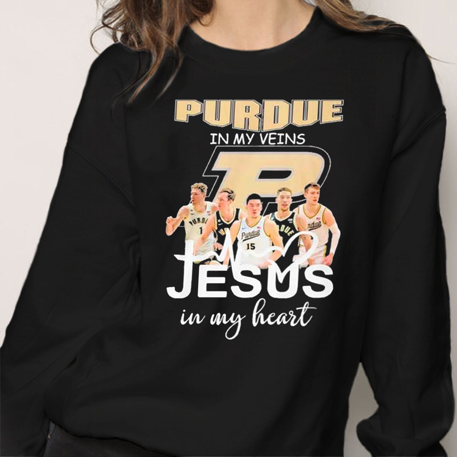 Purdue In My Veins, Team Jesus in My Heart Tee - A Must-Have for Fans Everywhere