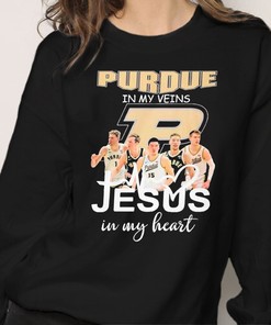 Purdue In My Veins, Team Jesus in My Heart Tee - A Must-Have for Fans Everywhere
