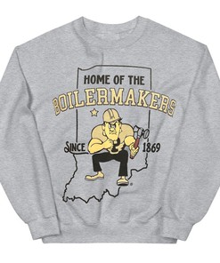 Purdue Pete State Outline T-Shirt - Boilermakers NCAA Sweatshirt Hoodie Fan Gift