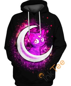 Purr-Fectly Stylish - The Black-Purple Cat 3D Hoodie