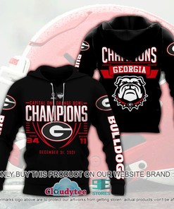 Rare Limited Edition Georgia Bulldogs Champions 3D Hoodie, 