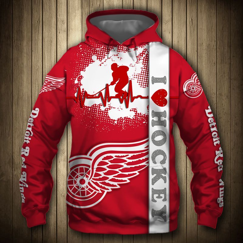 Red Wings Nhl Custom All Over Print Hoodie - Personalized Gift Idea