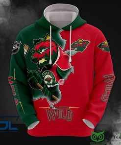 Represent The Team With Minnesota Wild Nhl Symbol 3D Hoodie Zip Hoodie