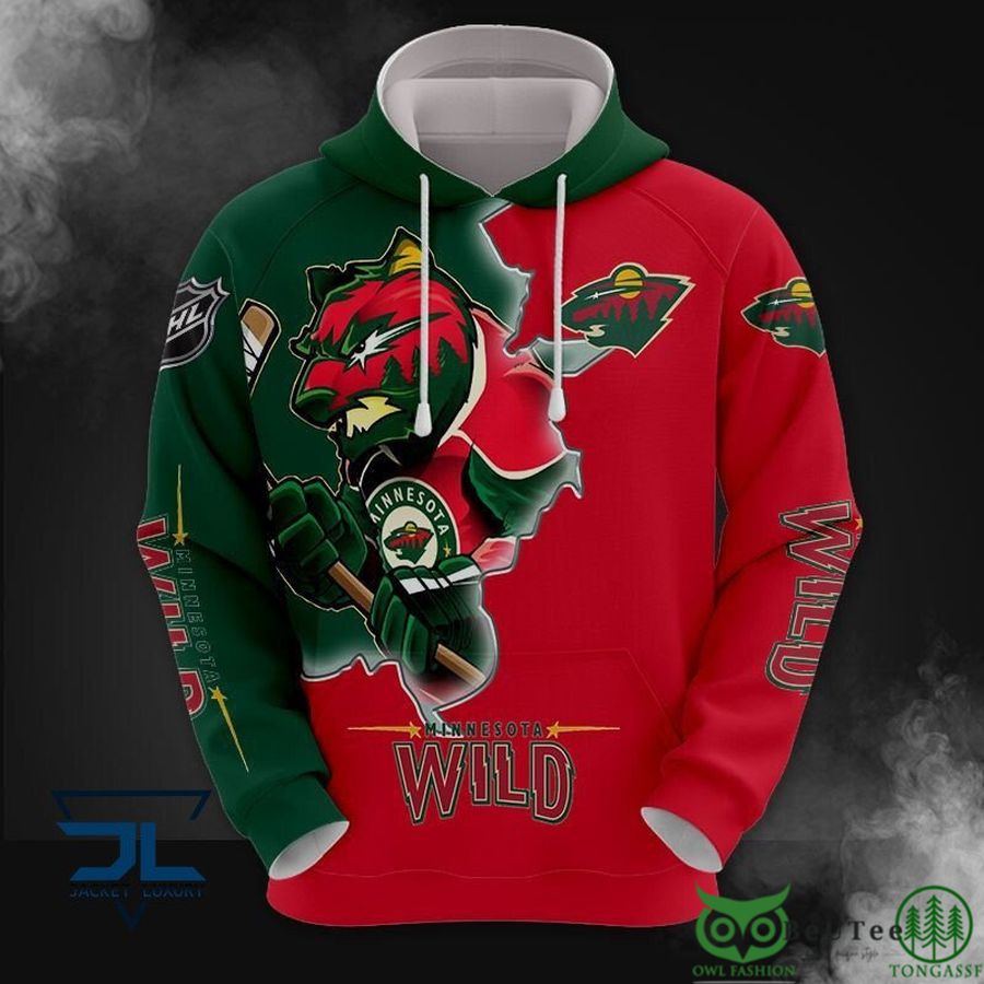 Represent The Team With Minnesota Wild Nhl Symbol 3D Hoodie Zip Hoodie