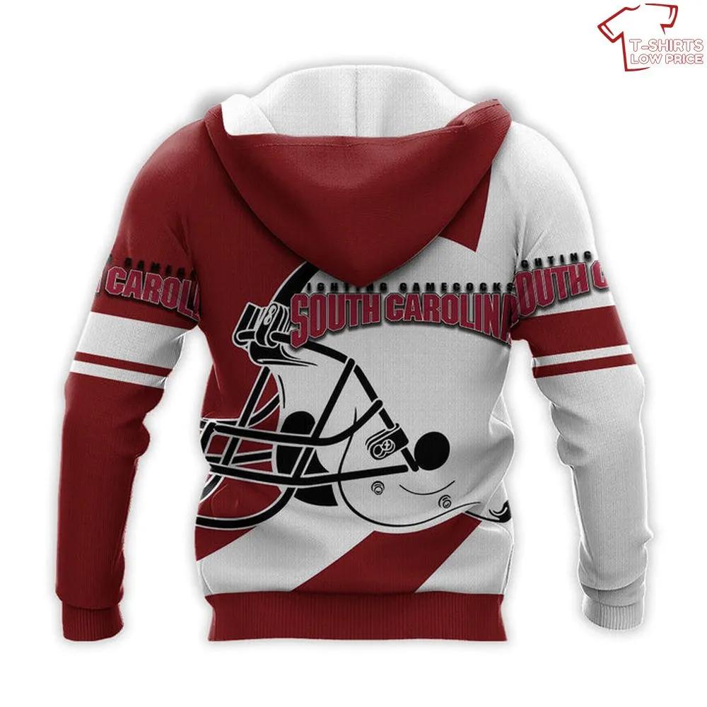 Represent Your Team With The South Carolina Gamecocks Red And White 3D All Over Print Hoodie