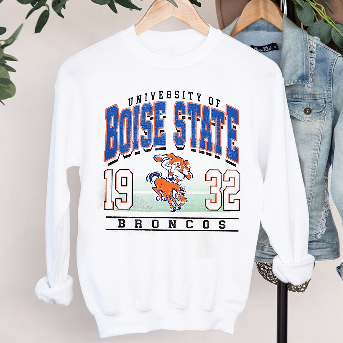 Retro 90's Boise Tshirt - Boise Mascot Tshirt, Vintage Style University Of Boise Shirts