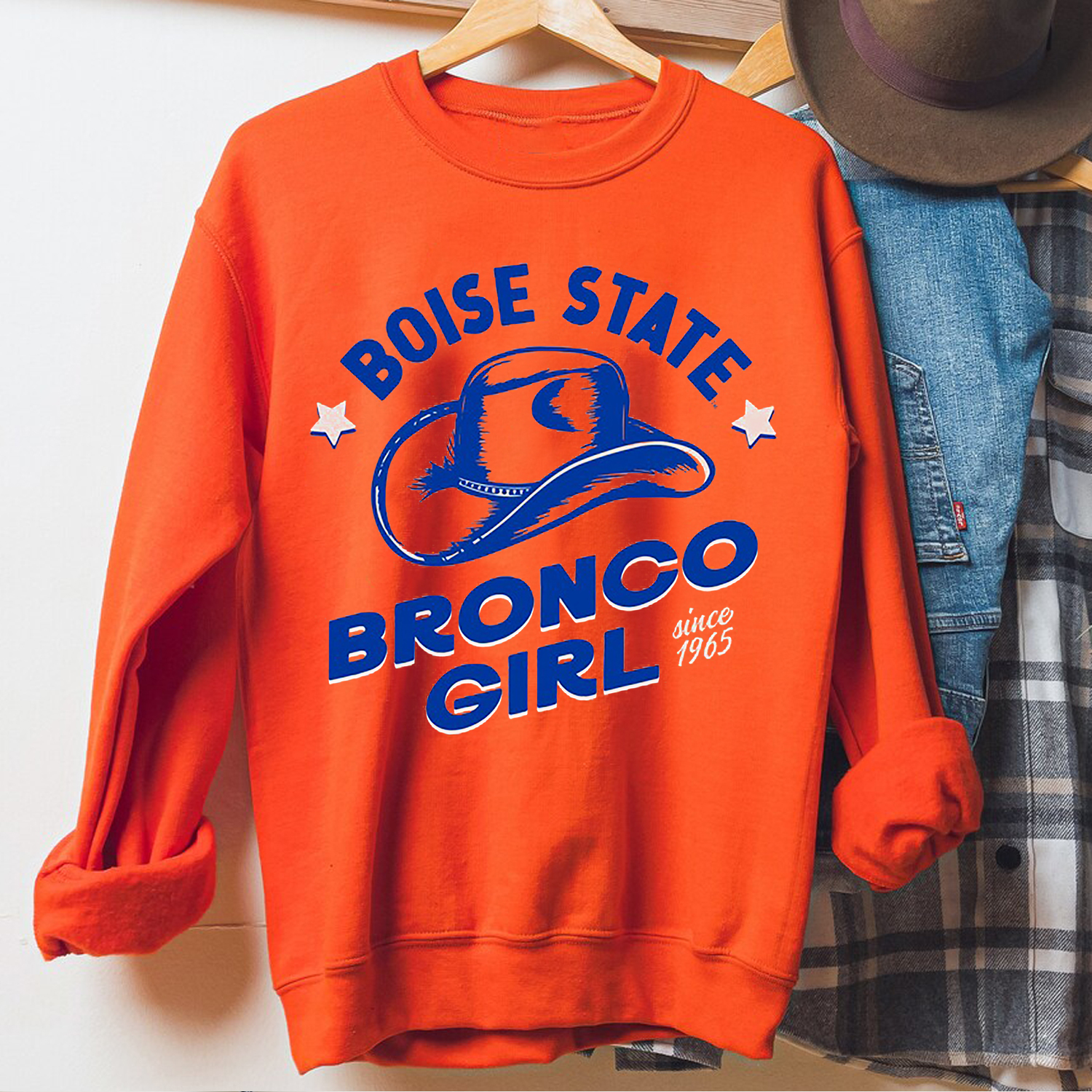 Retro Boise State Bronco Girl Tee