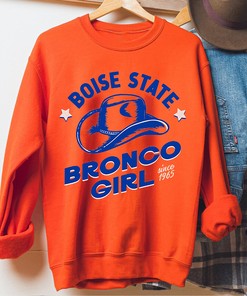 Retro Boise State Bronco Girl Tee