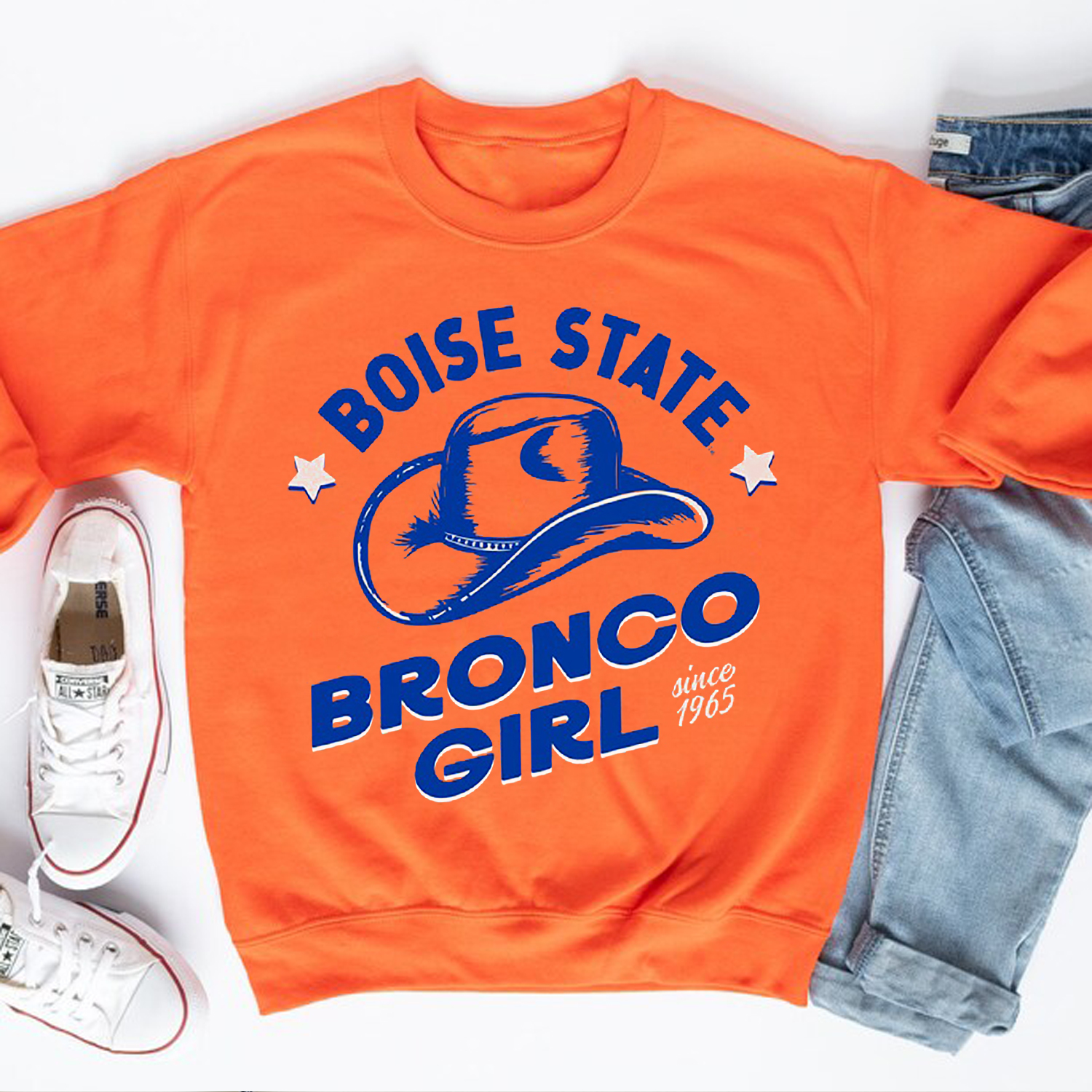 Retro Boise State Bronco Girl Tee