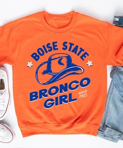 Retro Boise State Bronco Girl Tee