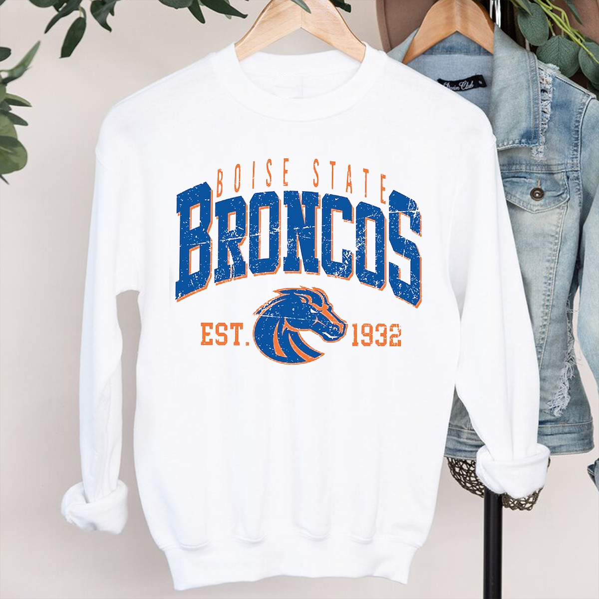 Retro Boise State Footbal Shirt - Jeudy Shirt, Boise State Sweatshirt