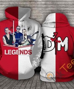 Retro Depeche Mode Legends Signed All Over Print 3D Hoodie