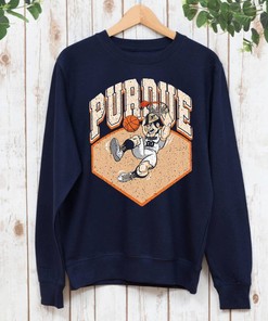 Retro Distressed Purdue Basketball Sweatshirt - Great for Fans