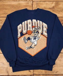 Retro Distressed Purdue Basketball Sweatshirt - Great for Fans