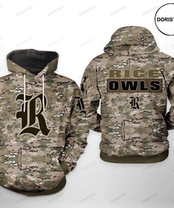 Rice Owls Camo Veteran Limited Edition 3D Hoodie - Ncaa Fans