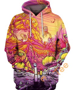 Rick And Morty Trippy Custom 3D Hoodie - Mens 3D Hoodies