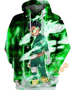 Rock Lee Naruto Custom All Over Print 3D Hoodie - Custom All Over Print Hoodie